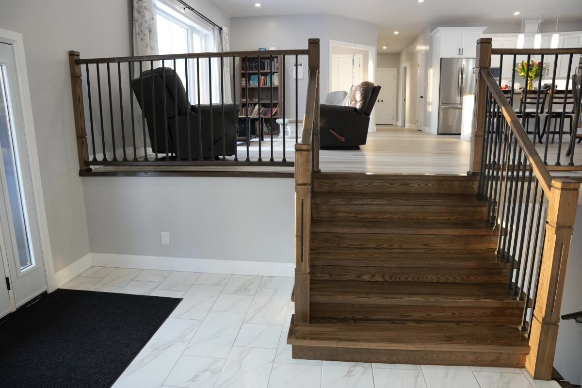 Custom stairs and railing